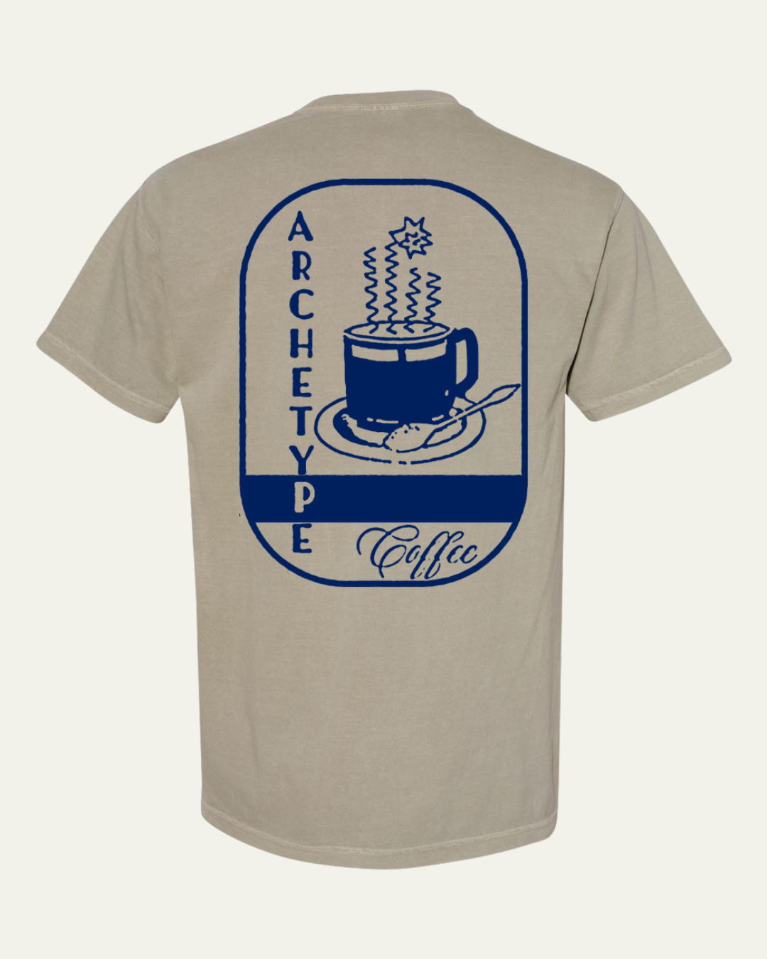 Mug Print Pocket Tee (Beige)