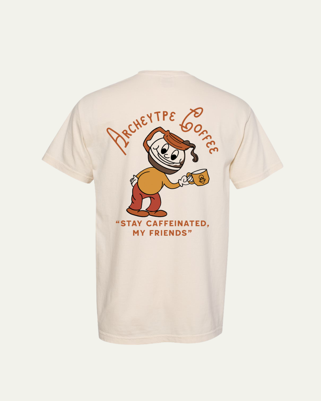 Stay Caffeinated Tee (Cream)